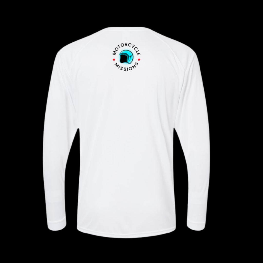 THE PREZ TEE- MOISTURE WICKING LONG SLEEVE (WHITE)