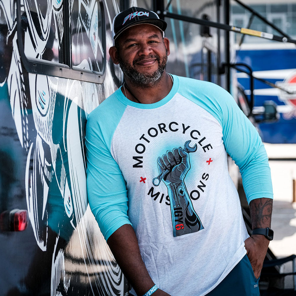 TEE - 3/4 SLEEVE, UNISEX, TEAL