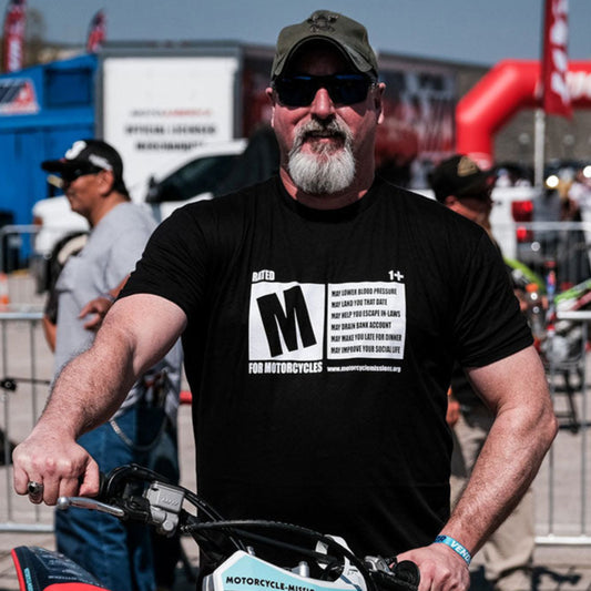 TEE - RATED M FOR MOTORCYCLES, UNISEX