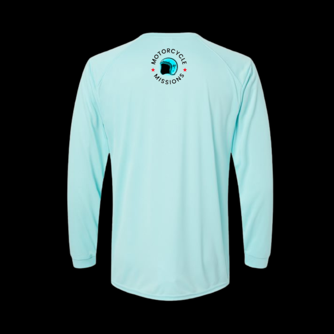 THE PREZ TEE- MOISTURE WICKING LONG SLEEVE (TEAL)