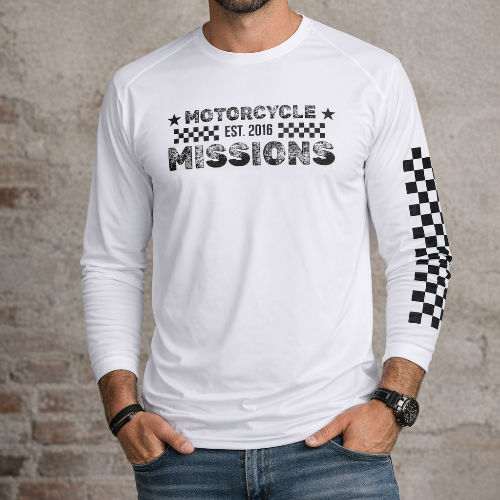 THE PREZ TEE- MOISTURE WICKING LONG SLEEVE (WHITE)