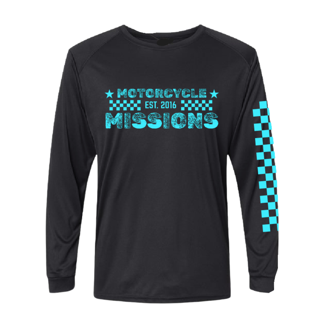 THE PREZ TEE- MOISTURE WICKING LONG SLEEVE (BLACK)