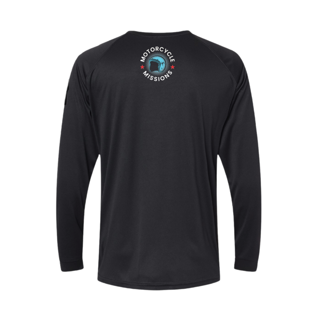 THE PREZ TEE- MOISTURE WICKING LONG SLEEVE (BLACK)