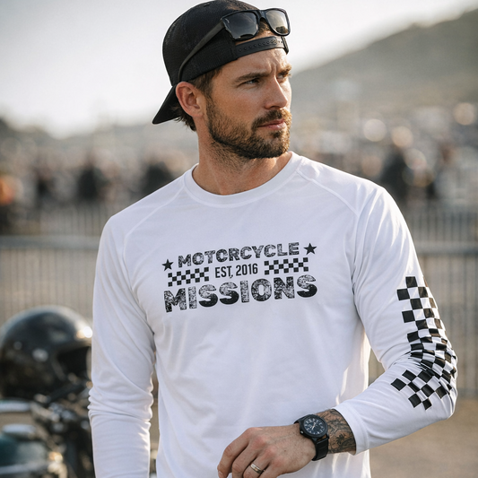 THE PREZ TEE- MOISTURE WICKING LONG SLEEVE (WHITE)