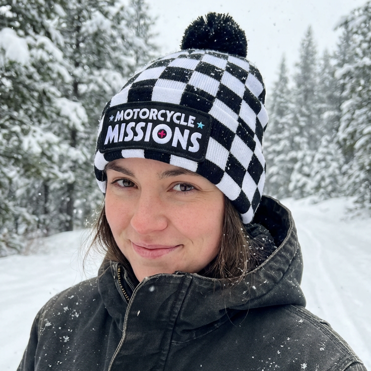 BEANIE -  CHECKERED with Pom Pom V1 (UNISEX)