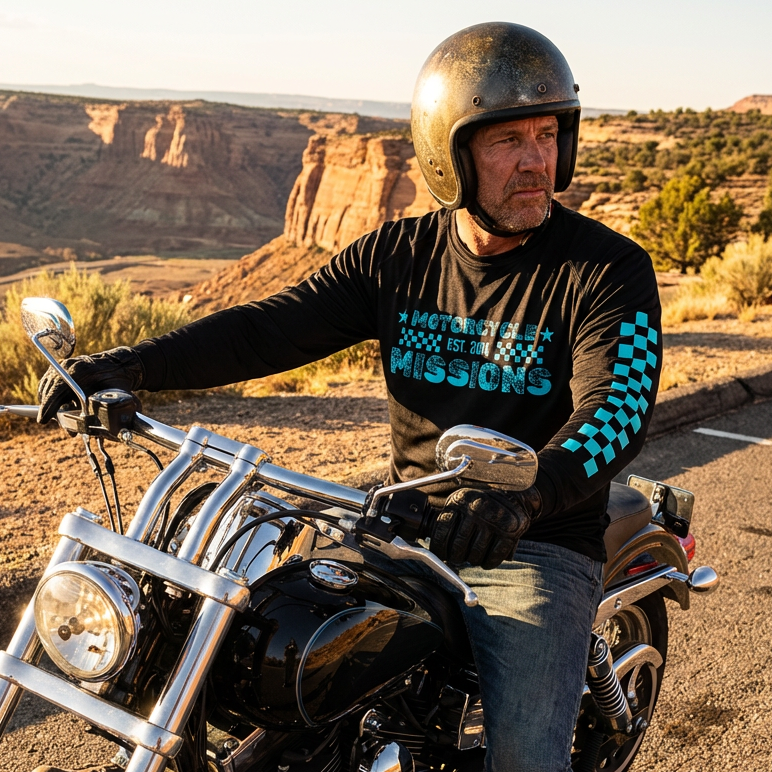 THE PREZ TEE- MOISTURE WICKING LONG SLEEVE (BLACK)