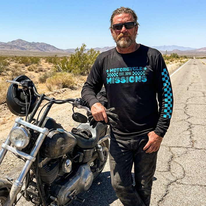 THE PREZ TEE- MOISTURE WICKING LONG SLEEVE (BLACK)