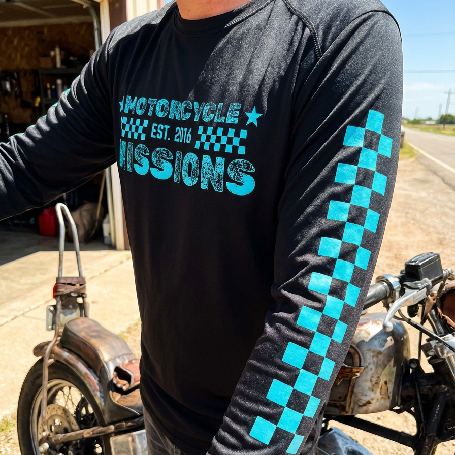 THE PREZ TEE- MOISTURE WICKING LONG SLEEVE (BLACK)