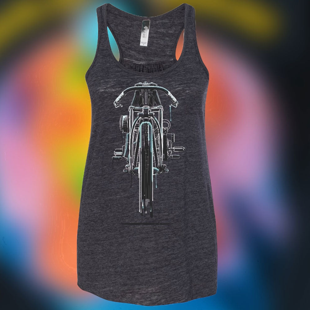 WOMENS FLOWY TANK - PORTERFIELD BOARDTRACKER (GREY)